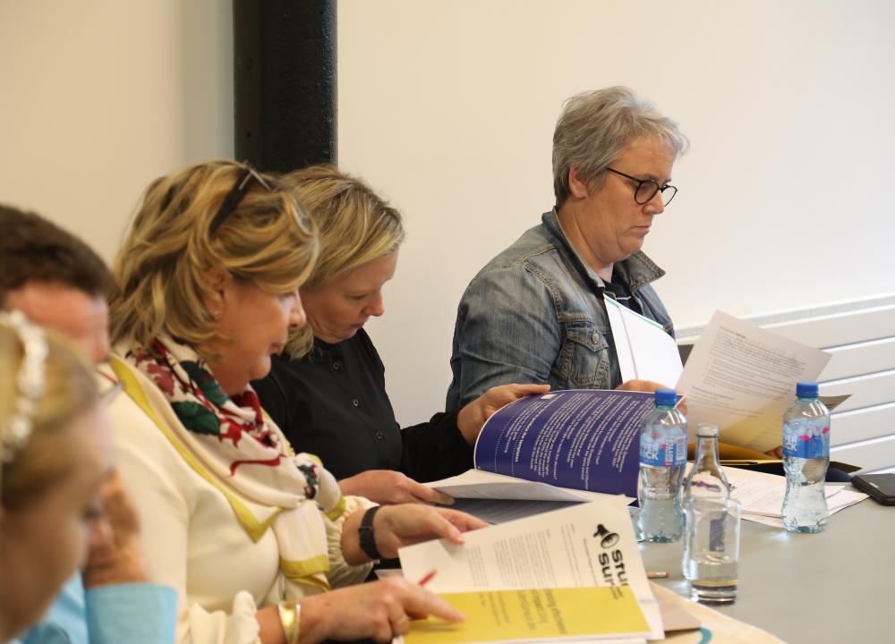 Photograph focusing on Linda O'Sullivan, MTU
