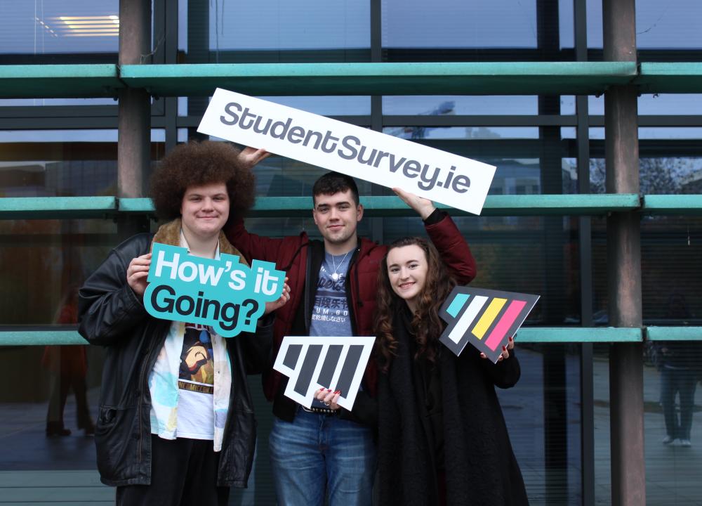 students with sign